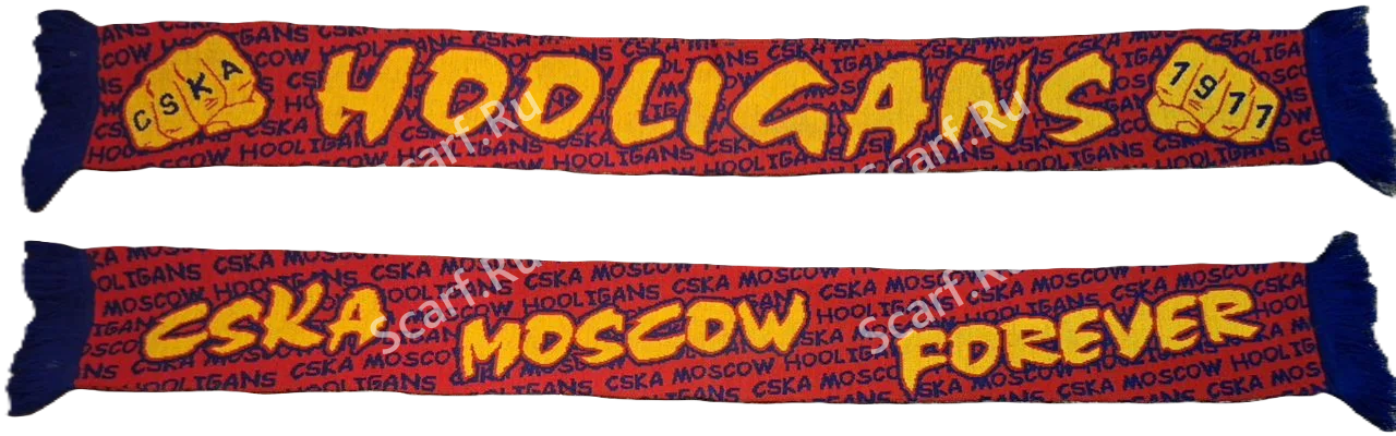 Шарф ЦСКА хулиганка с кулаками на сайте Scarf.Ru